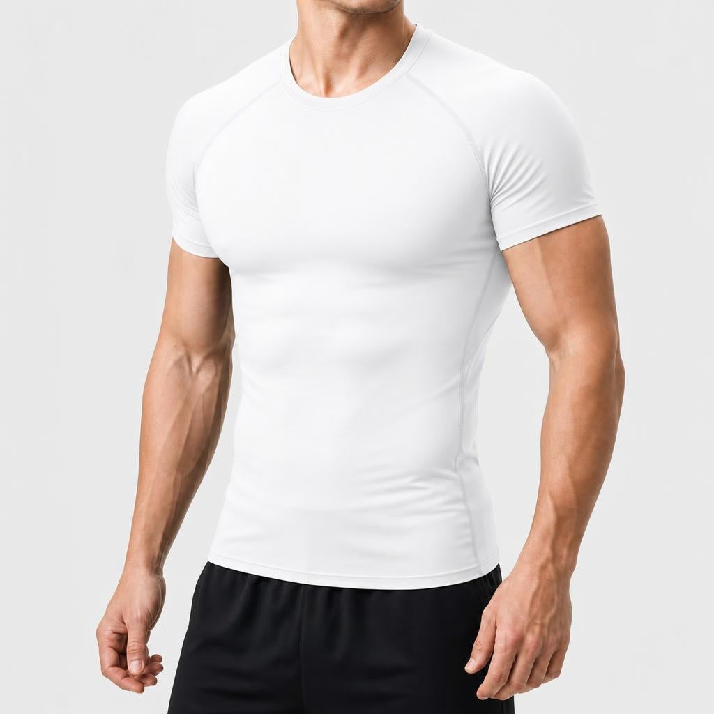 Camiseta Deportiva de Compresion - Blanco