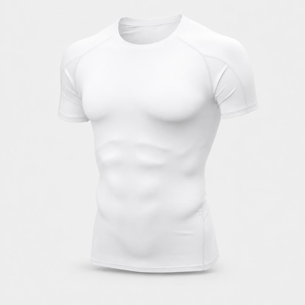 Camiseta Deportiva de Compresion - Blanco