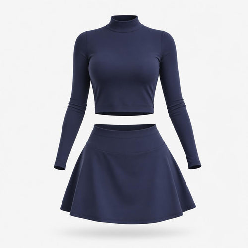 FALDA SHORT Y BUZO AZUL OSCURO - KAIRO
