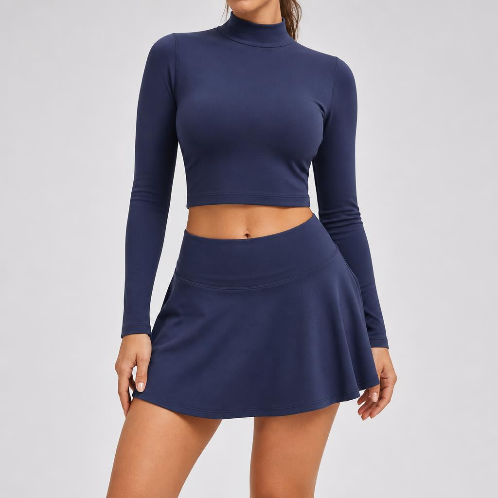 FALDA SHORT Y BUZO AZUL OSCURO - KAIRO
